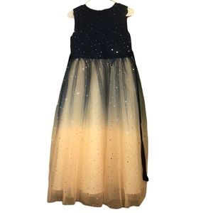 Glamulice Lace Embroidered Flower Princess Sparkle Tulle Party Dress Age 13-14